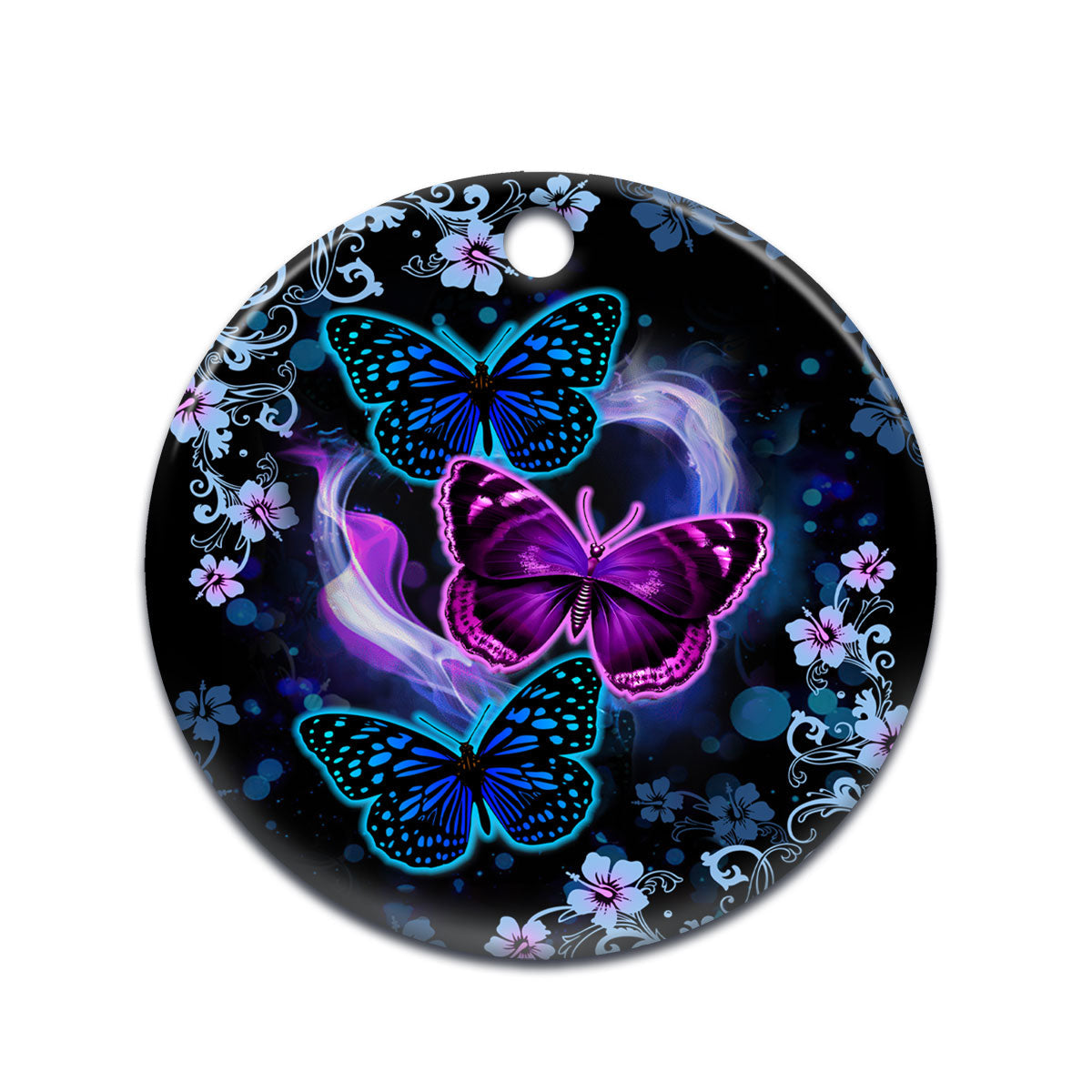 Butterfly Lovers Circle Ornament - Christmas Ornament - Ciaocustom