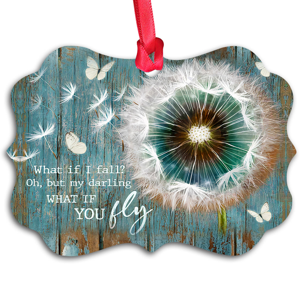 Butterfly Motivation Metal Ornament - Christmas Ornament - Christmas Gift