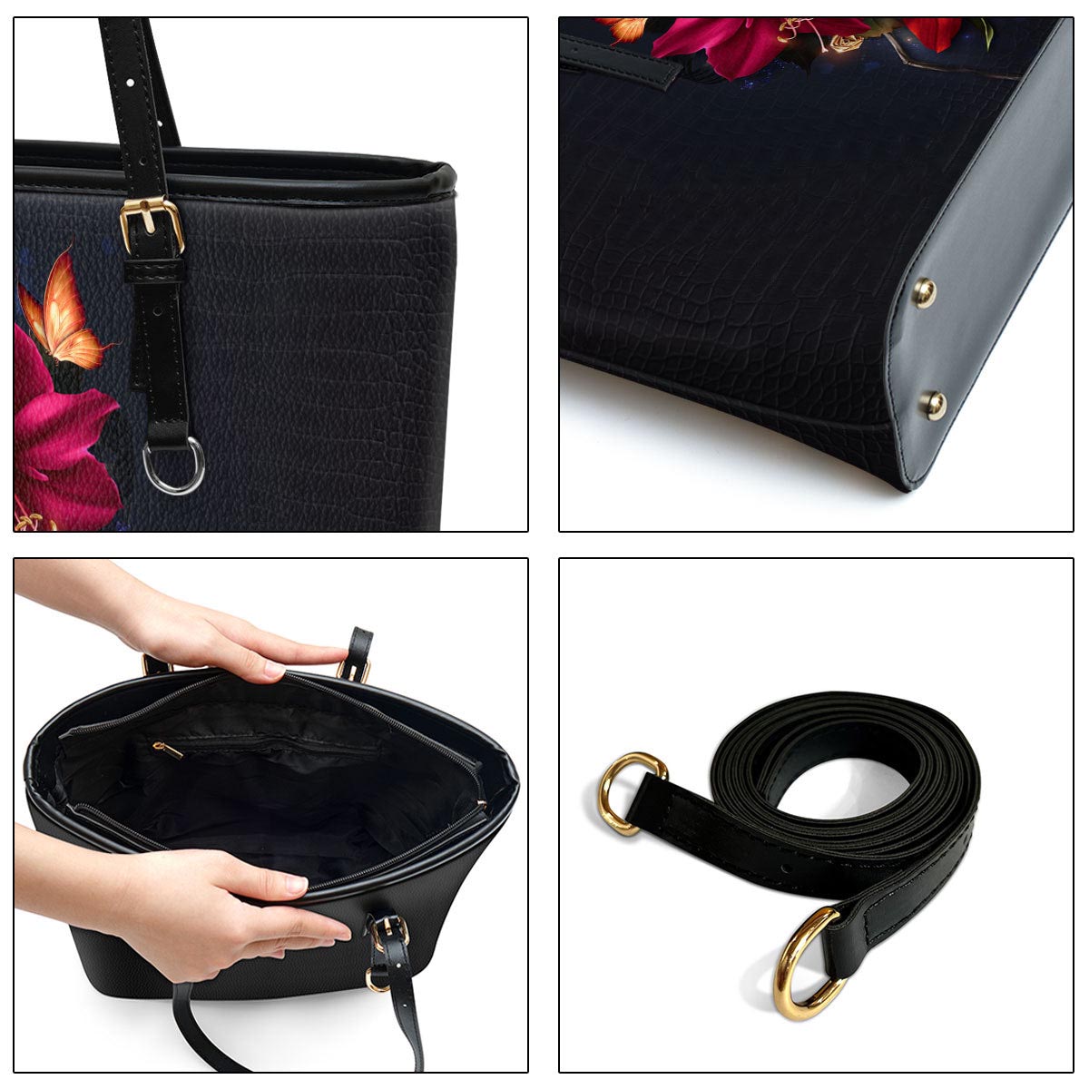 By Grace Through Faith Personalized Pu Leather Tote Bag For Women - Mom Gifts For Mothers Day