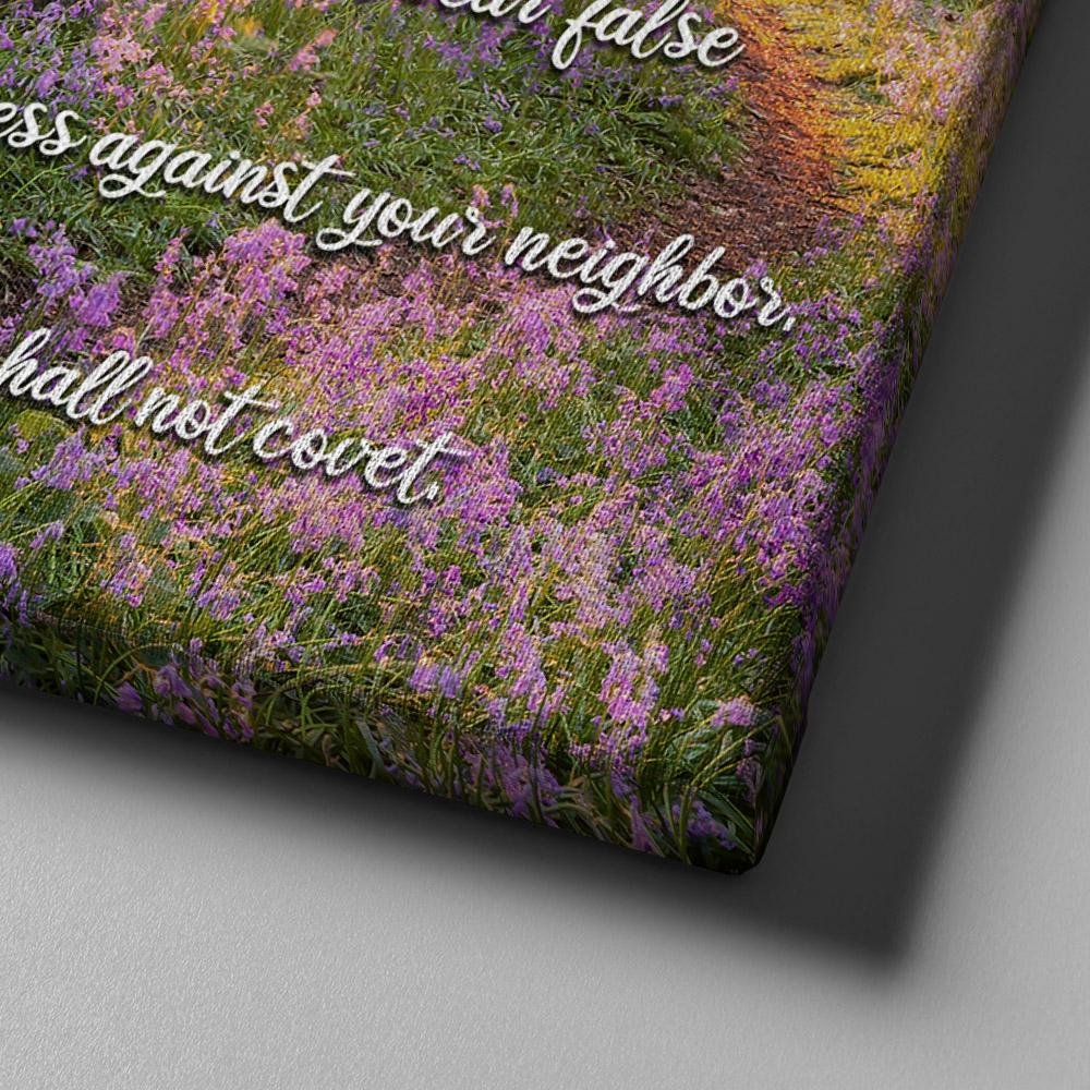 Calm Morning Sunrise & 10 Commandments Wall Art - Christian Canvas Wall Art