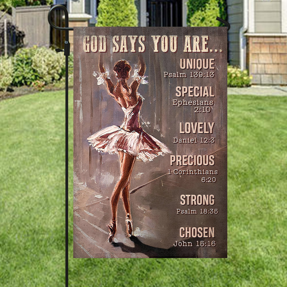 God Says You Are Flag - Christian's Flag - Garden Decor - Christian Gift - Ciaocustom