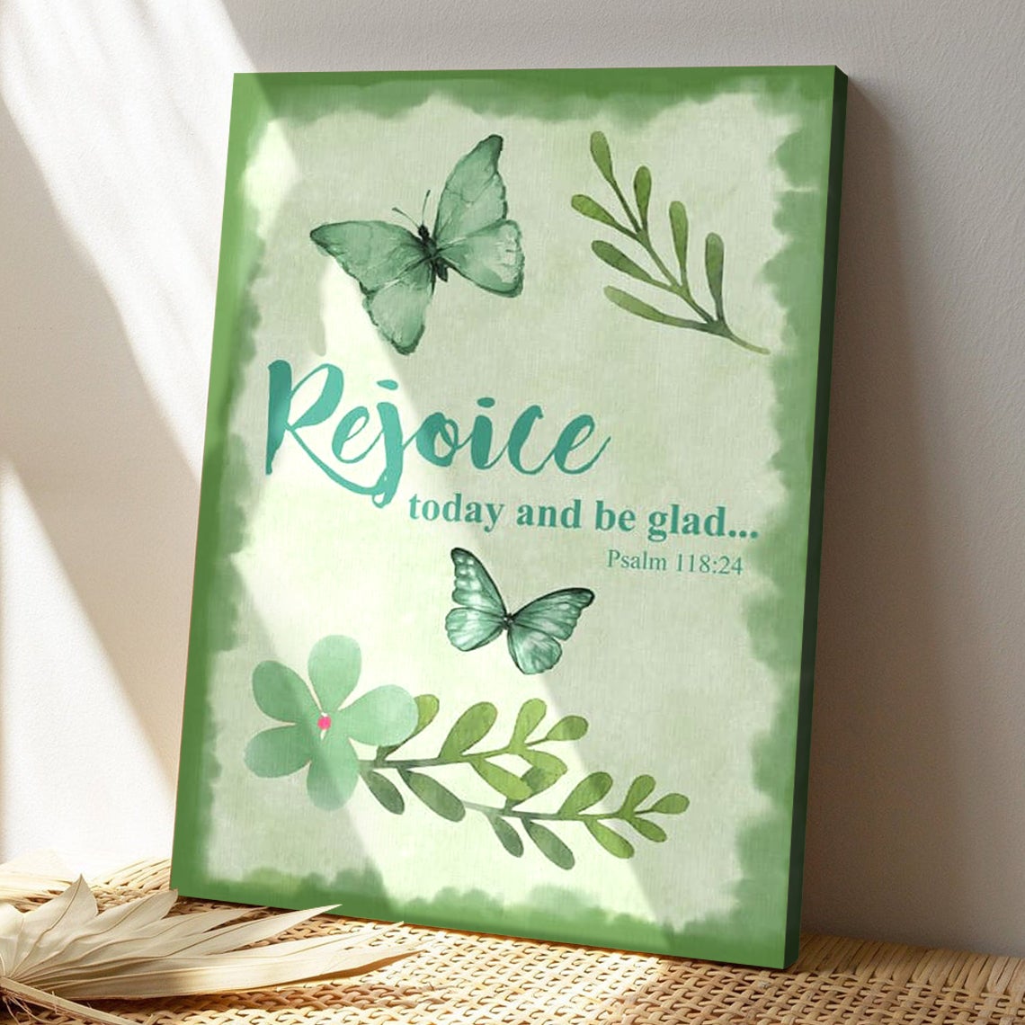 Bible Verse Canvas - God Canvas - Psalm 11814 Rejoice Today And Be Glad Canvas Wall Art - Scripture Canvas Wall Art - Ciaocustom
