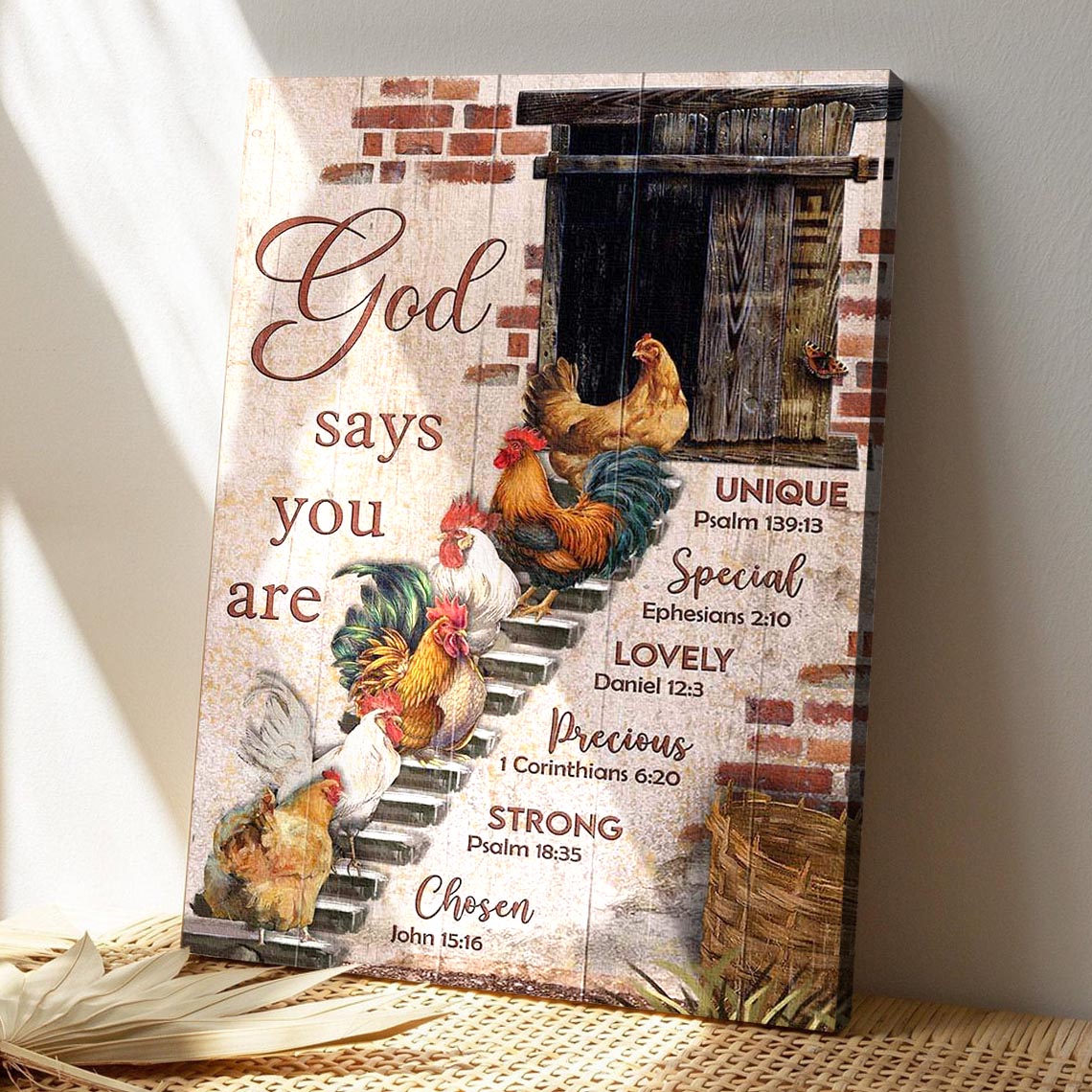 Bible Verse Canvas - Amazing Flock - God Says You Are Canvas Wall Art ...