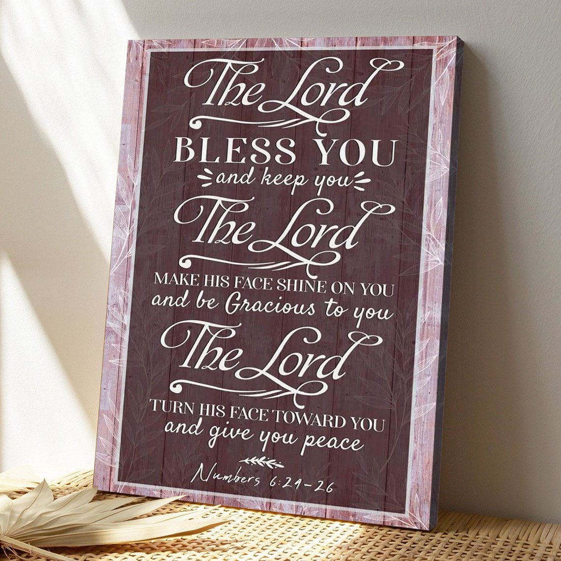 Bible Verse Canvas - God Canvas - The Lord Bless You And Keep You Numbers 624-26 Niv Canvas - Jesus Christ Poster - Ciaocustom
