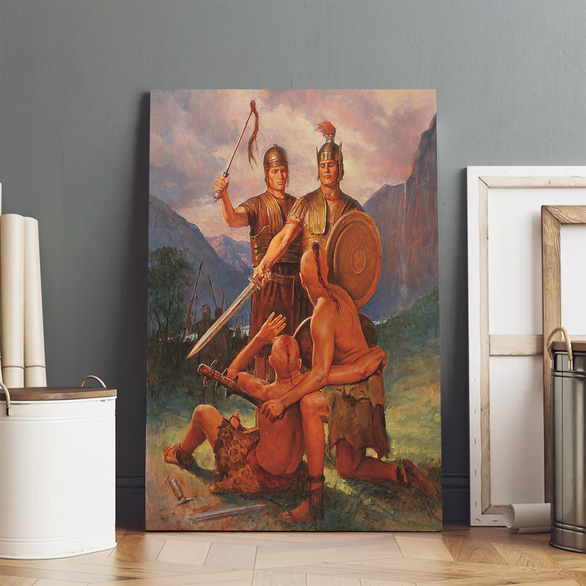 Captain Moroni Defeats Zerahemnah Canvas Pictures - Religious Canvas Wall Art - Scriptures Wall Decor