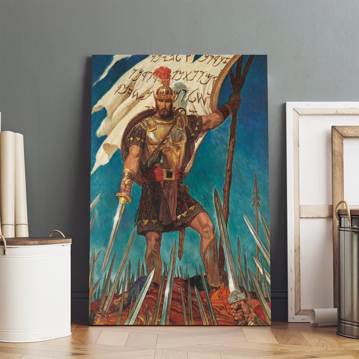 Captain Moroni Raises The Title Of Liberty Canvas Pictures - Religious Canvas Wall Art - Scriptures Wall Decor