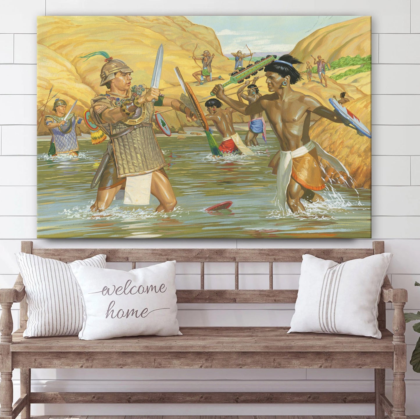 Captain Moroni’s Soldiers Fight The Lamanites Canvas Pictures - Christian Paintings For Home - Religious Canvas Wall Decor