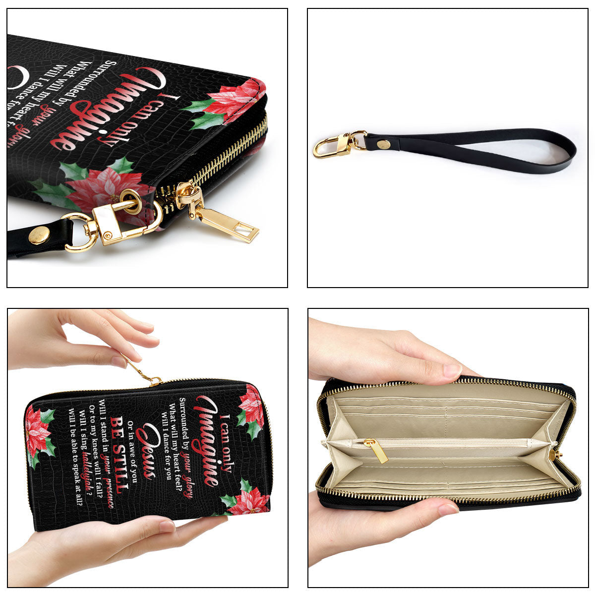 Cardinal Couple Anniversary Gifts For Wife I Can Only Imagine Clutch Purse For Women - Personalized Name - Christian Gifts For Women