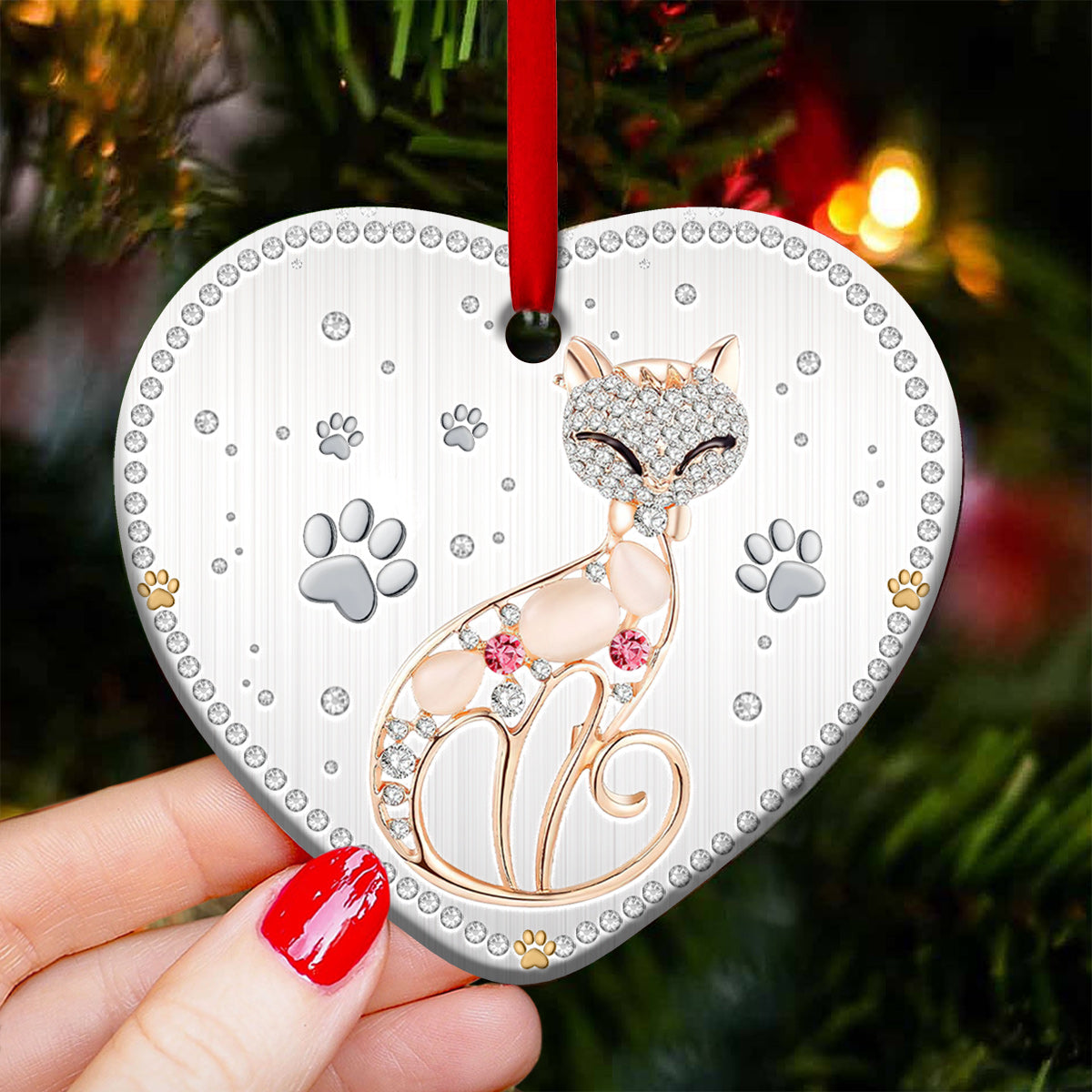 Cat Advice Heart Ornament - Christmas Ornament - Ciaocustom