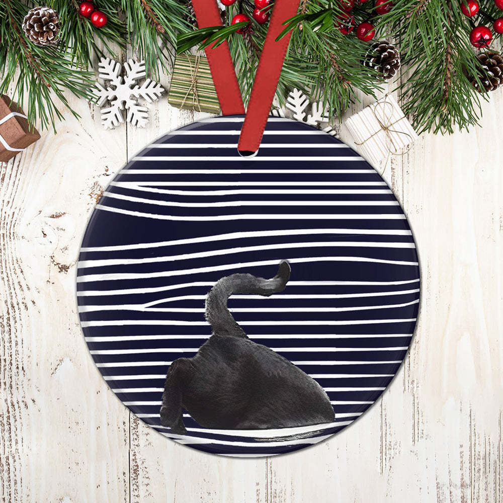 Cat Black Cat Circle Ornament 1 - Christmas Ornament - Ciaocustom