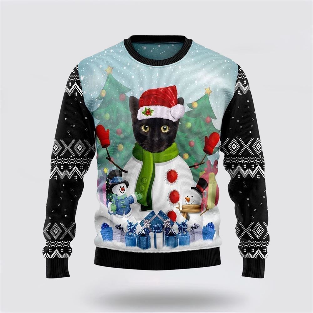 Cat Snowman Ugly Christmas Sweater For Men And Women, Best Gift For Christmas, Christmas Fashion Winter