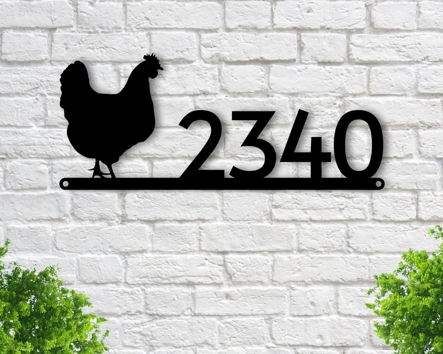Chicken Address Sign Chicken Metal Sign Metal Farm Sign Chicken Sign Chicken Decor House Number Plaque Address Plaque Metal Signs