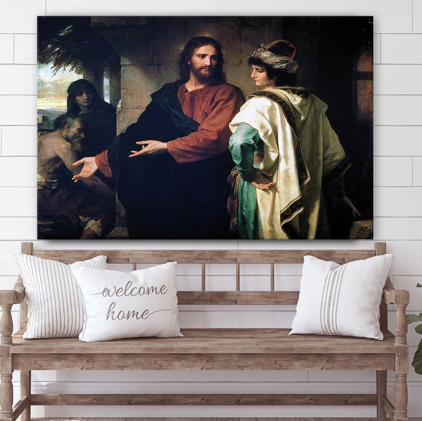 Christ And The Rich Young Ruler Canvas Pictures - Jesus Canvas Pictures - Christian Wall Art