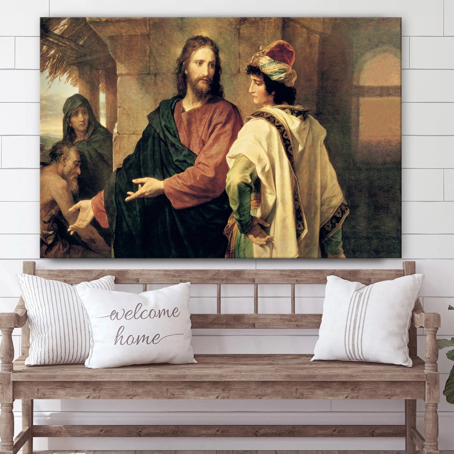 Christ And The Rich Young Ruler Canvas Wall Art - Christian Canvas Pictures - Religious Canvas Wall Art