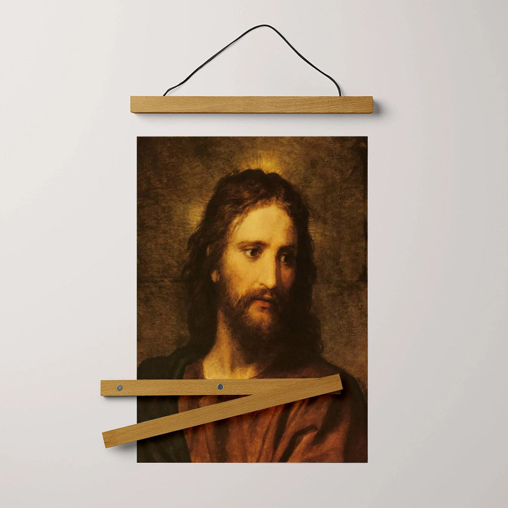Christ At Thirty-Three Hanging Canvas Wall Art - Jesus Picture - Jesus Portrait Canvas - Religious Canvas