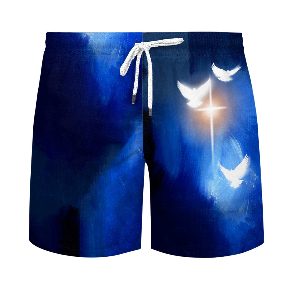 Christian Cross And White Doves Hawaiian Shirt - Christian Hawaiian Shirt - Religious Hawaiian Shirts