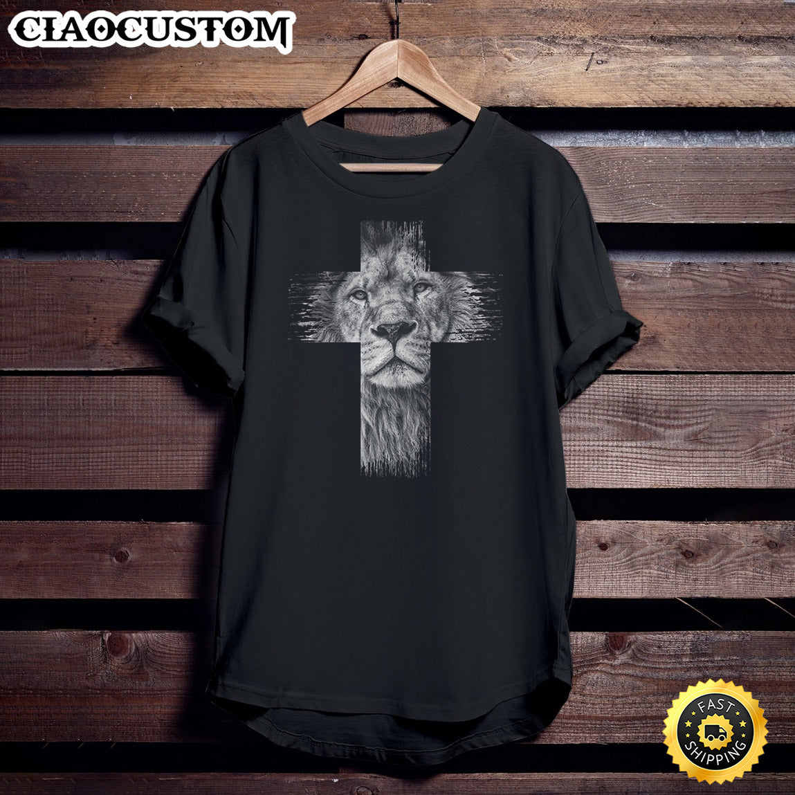 Christian Jesus Lion Of Tribe Judah Cross Gift For Men Women Long Sleeve T-Shirt - Christian Shirt