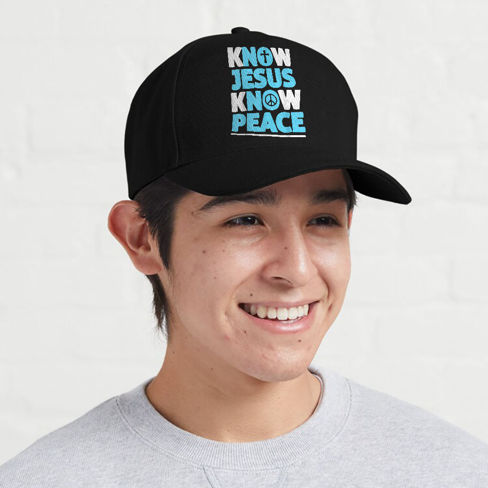 Christian Shirts Cross Faith Know Peace Know Jesus Cap