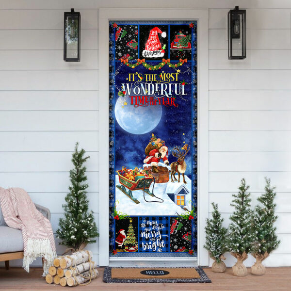 Christmas Door Cover It's The Most Wonderful Time Of The Year - Christmas Door Cover