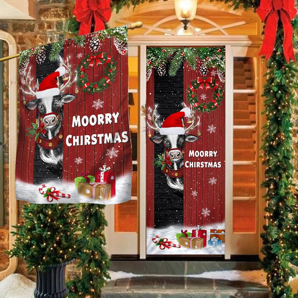 Christmas Farm Door Cover And Banner Home Decor Moorry Christmas - Christmas Outdoor Decoration