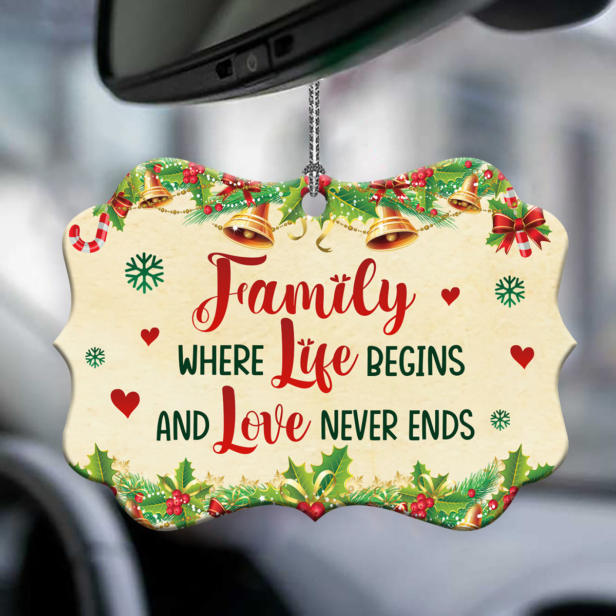 Christmas Gift Family Where Life Begins And Love Never Ends Ornament - Christmas Ornament - Ciaocustom