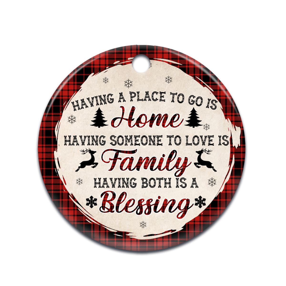 Christmas Gift Having A Place To Go Is Home Circle Ornament - Christmas Ornament - Ciaocustom