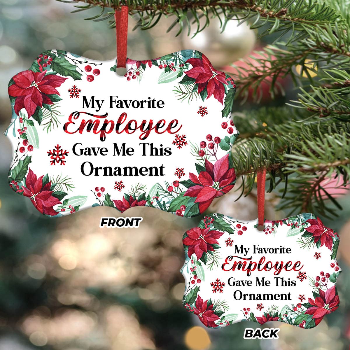 Christmas Gift My Favorite Employee Gave Me This Ornament Ornament - Christmas Ornament - Ciaocustom