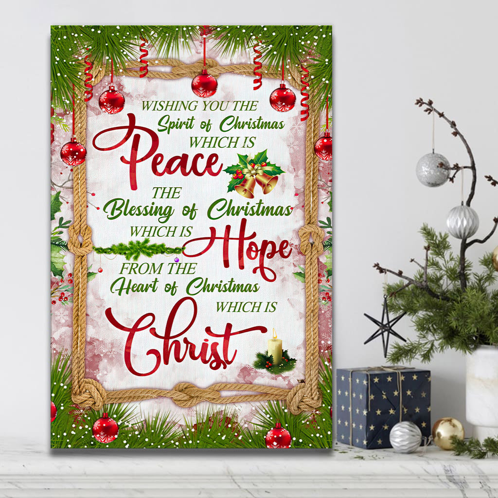Christmas Gifts Peace Hope Christ Canvas Wall Art - Christian Canvas Art