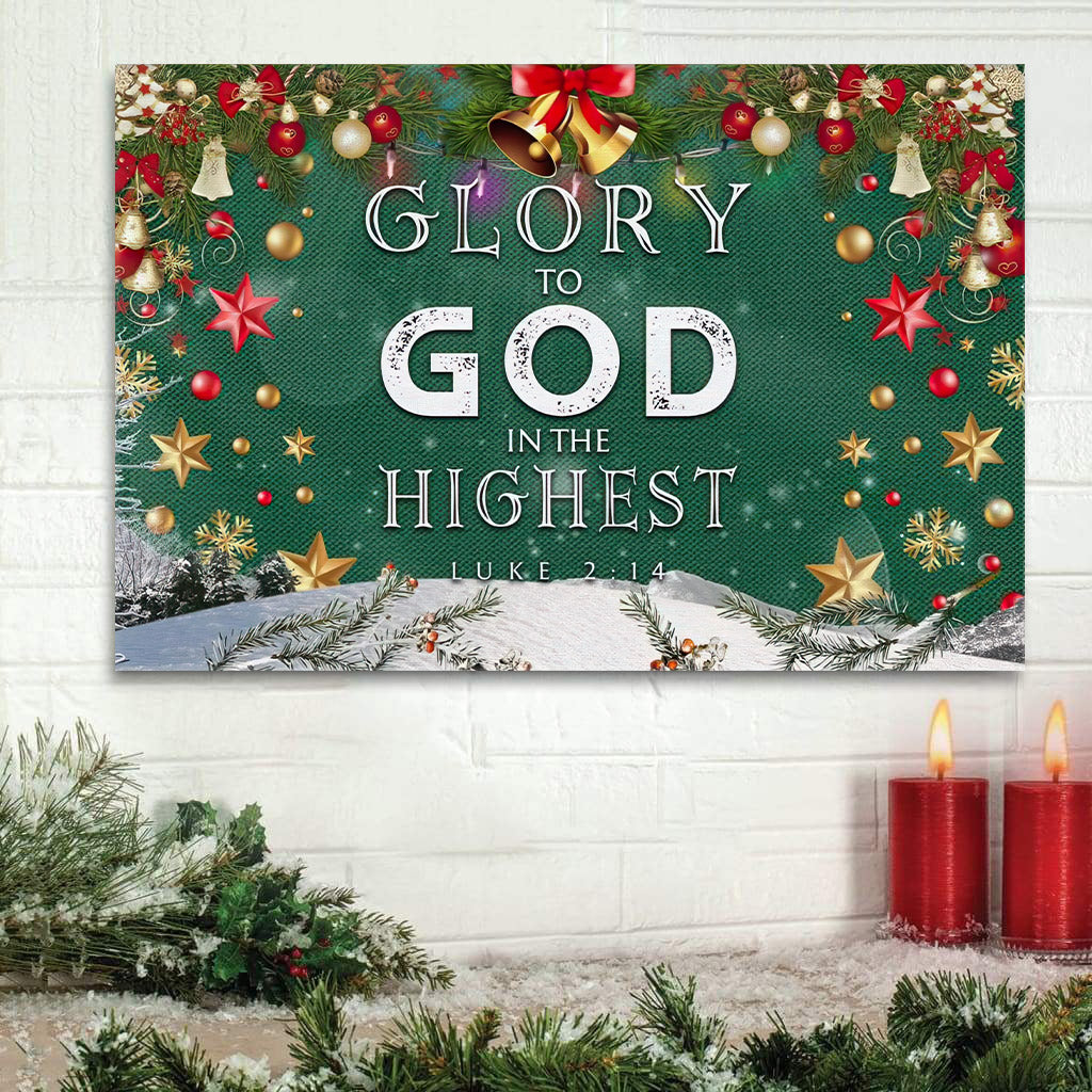 Christmas Wall Art Glory To God In The Highest Luke 2 14 Canvas Print - Religious Canvas Painting