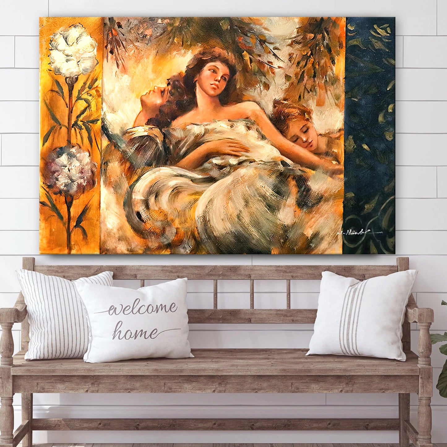 Clasic Oil Love And Tenderness Oil Painting Canvas Wall Art - Canvas Wall Decor - Home Decor Living Room
