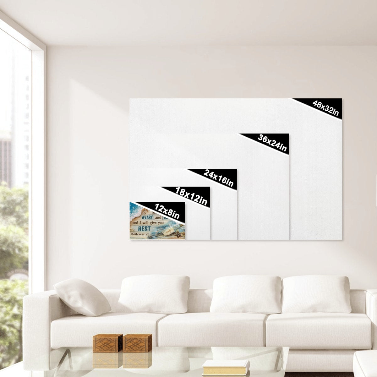 Come To Me All Who Are Weary And Heavy Laden And I Will Give You Rest God Canvas, Christian Wall Art