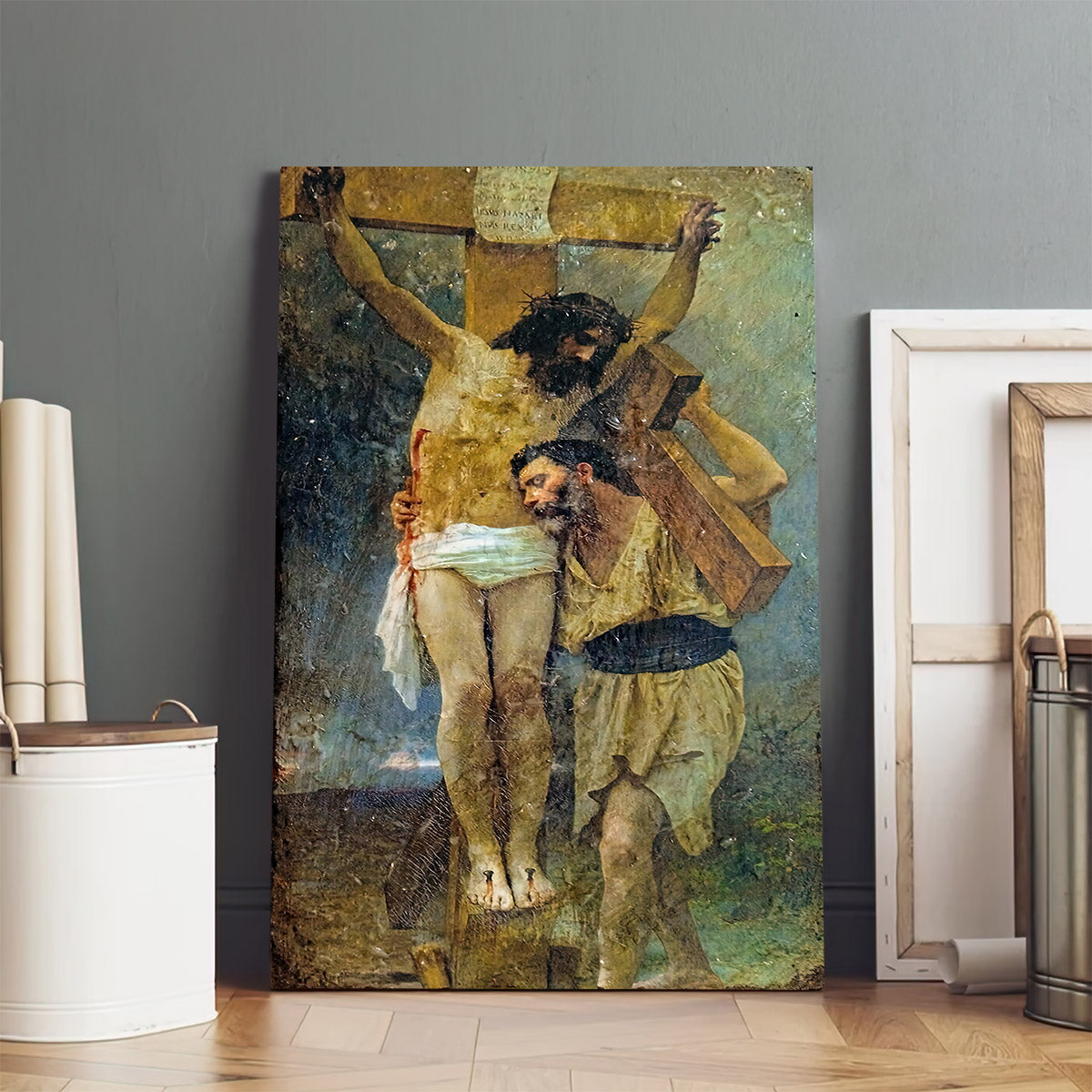 Compassion William Bouguereau After The Crucifixion Canvas Wall Art - Christian Wall Art Decor - Religious Wall Art Canvas