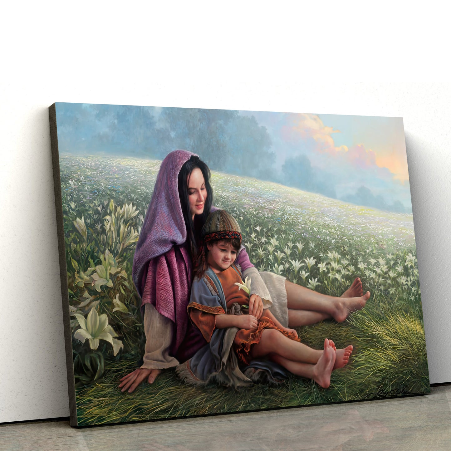 Consider The Lilies Wall Art Canvas - Jesus Christ Poster - Ciaocustom