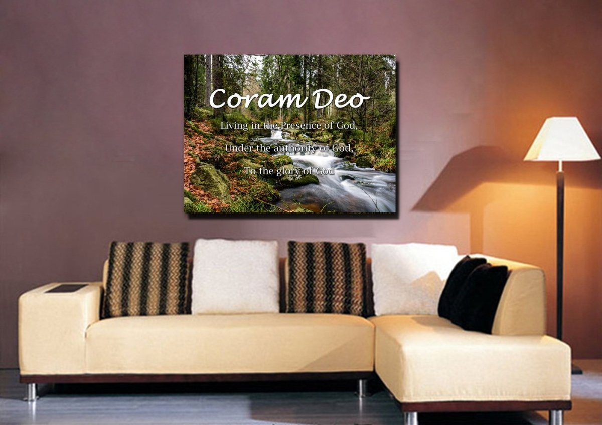 Coram Deo 'Living In The Presence Of God' Wall Art Canvas Print & Decor - Christian Canvas Wall Art
