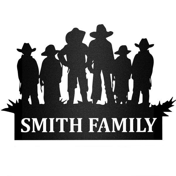Cowboy Or Horse Farm Family Metal Wall Art Farmhouse Decor Metal Farm Signs Farmer Gifts