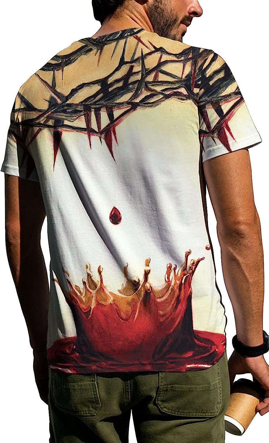 Crown Of Thorns Blood Jesus Think I'm To Die For All Over Printed 3D T Shirt - Christian Shirts for Men Women