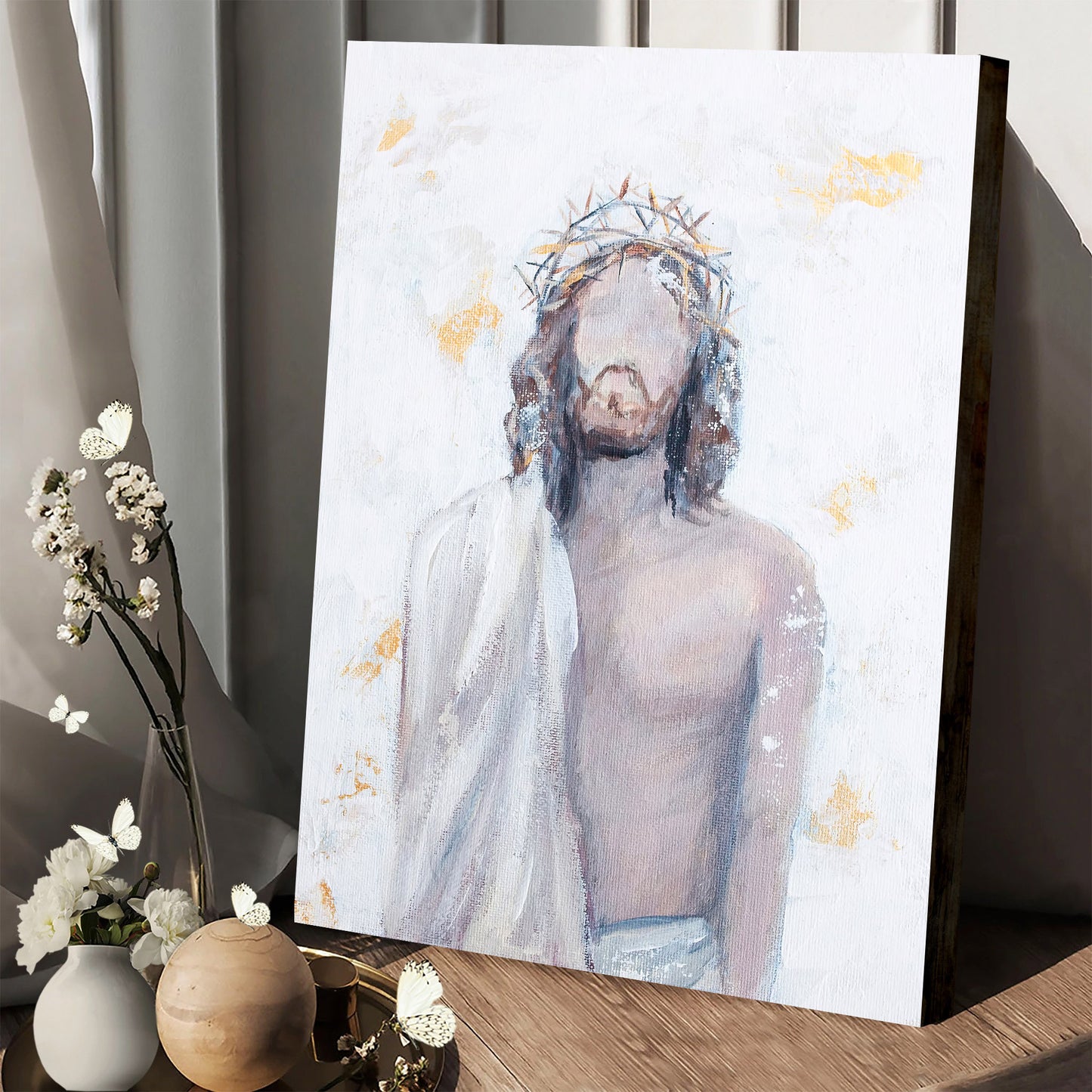 Crown of Thorns Canvas Wrap Print with Mirrored Edges - Religious Posters - Wall Decorator