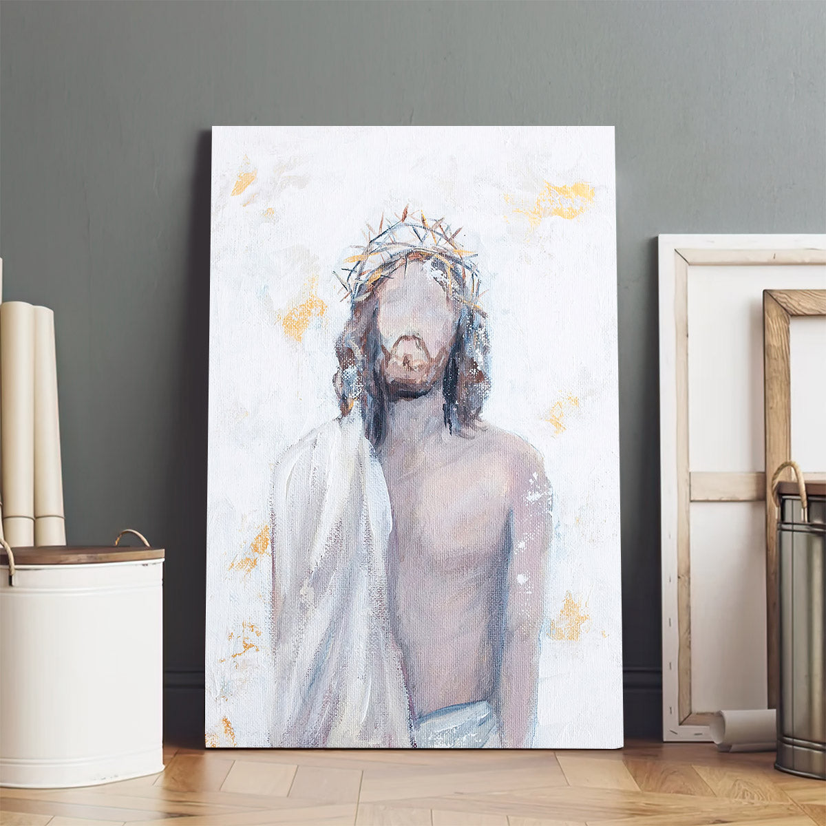 Crown of Thorns Canvas Wrap Print with Mirrored Edges - Religious Posters - Wall Decorator
