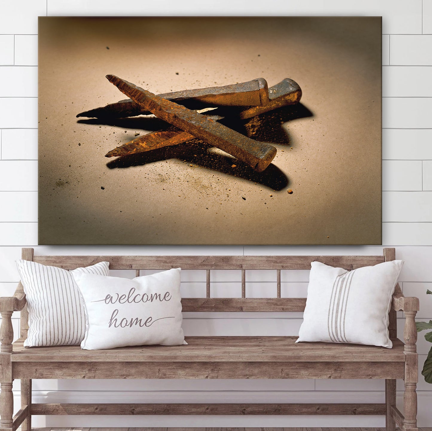 Crucifixion Nails Canvas Wall Art - Easter Wall Art - Christian Canvas Wall Art