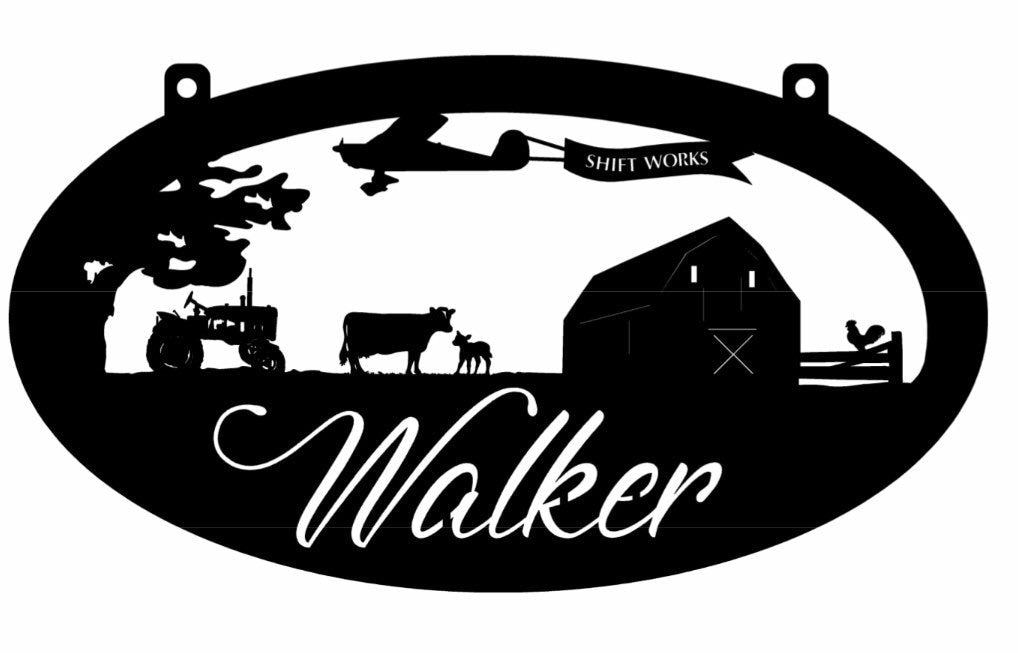 Custom Airplane Farm Sign Metal Sprayplane Sign Barn Airplane Sign Metal Wall Art Metal House Sign