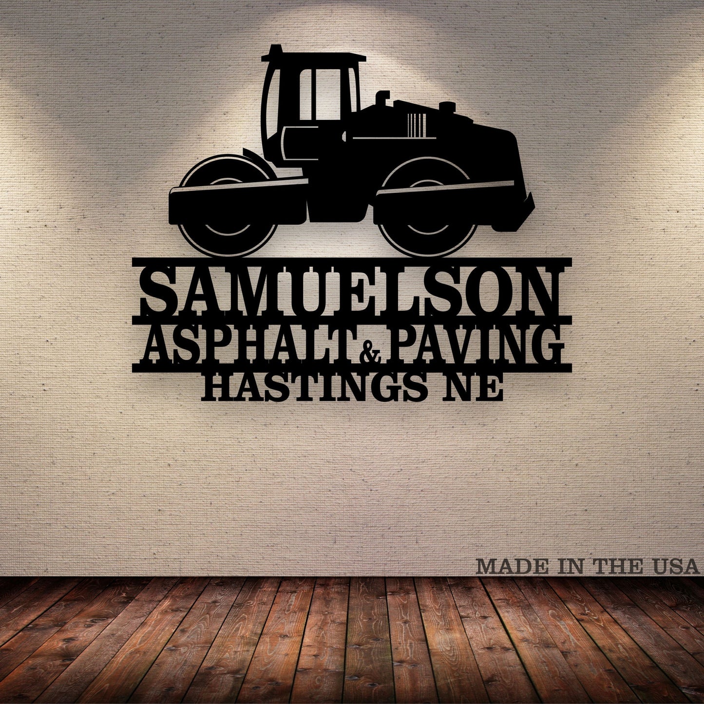 Custom Asphalt Roller Vehicle Metal Sign - Metal Decor Wall Art - Heavy Equipment Operator Gifts