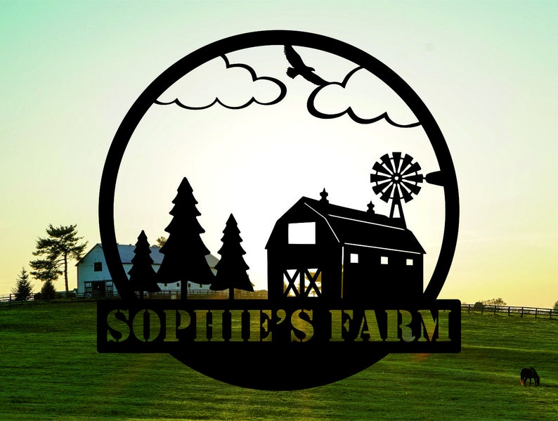 Custom Barn Sign - Personalized Metal Farm Sign - Metal Farm Signs - Farmer Gifts