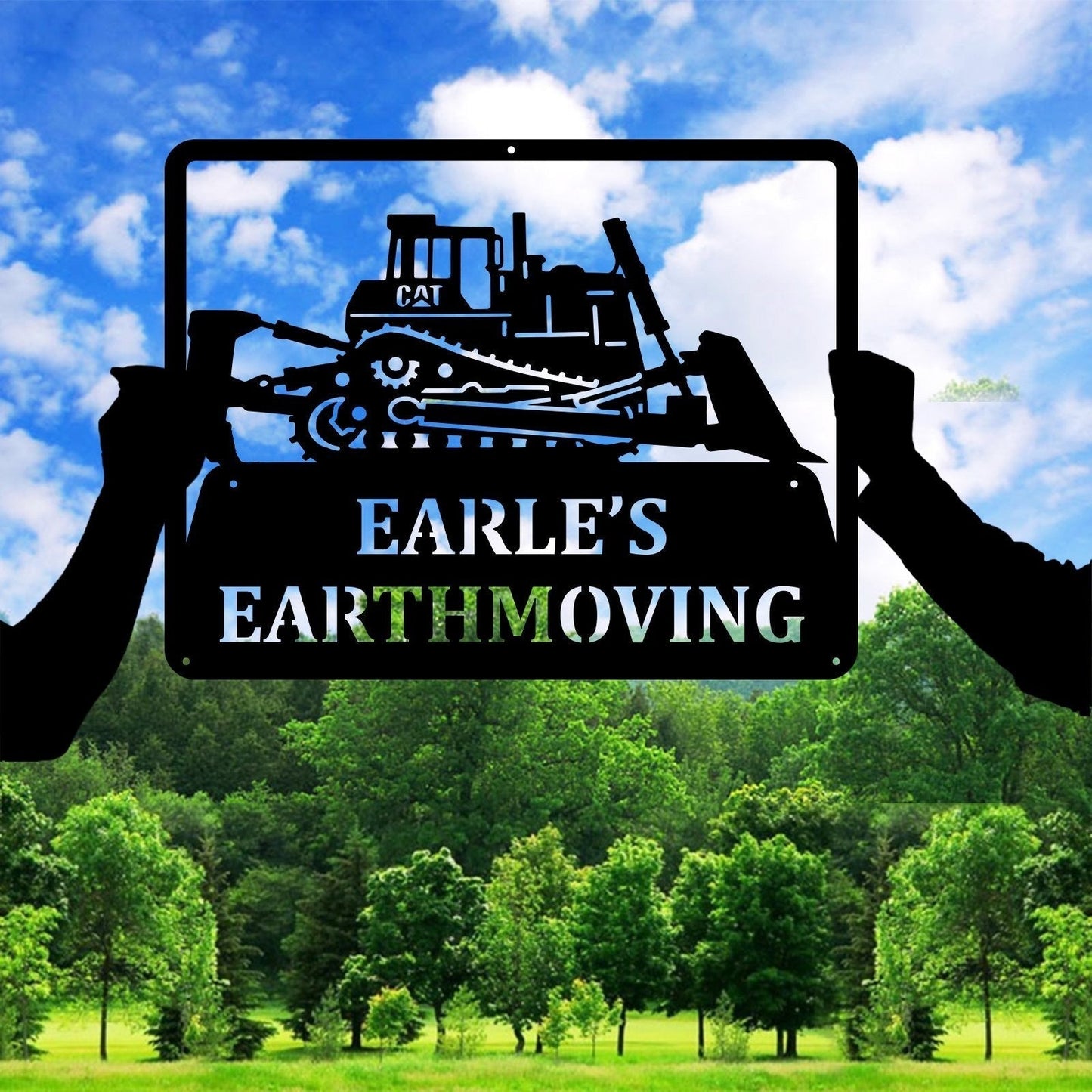 Custom Bulldozer Decor Vehicle Metal Sign - Bulldozer Decor Vehicle Monogram - Metal Decor Wall Art - Heavy Equipment Operator Gifts