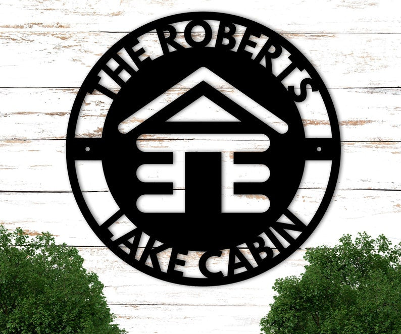 Custom Cabin Metal Sign - Cabin Sign Outdoor Personalized Cabin Decor Wall Decor For Cabin Lake Cabin Outdoor Sign