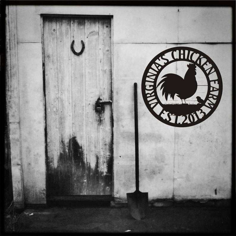 Custom Chicken Coop Metal Signs - Personalized Chicken Farm Hanging - Metal Farm Signs - Farmer Gifts