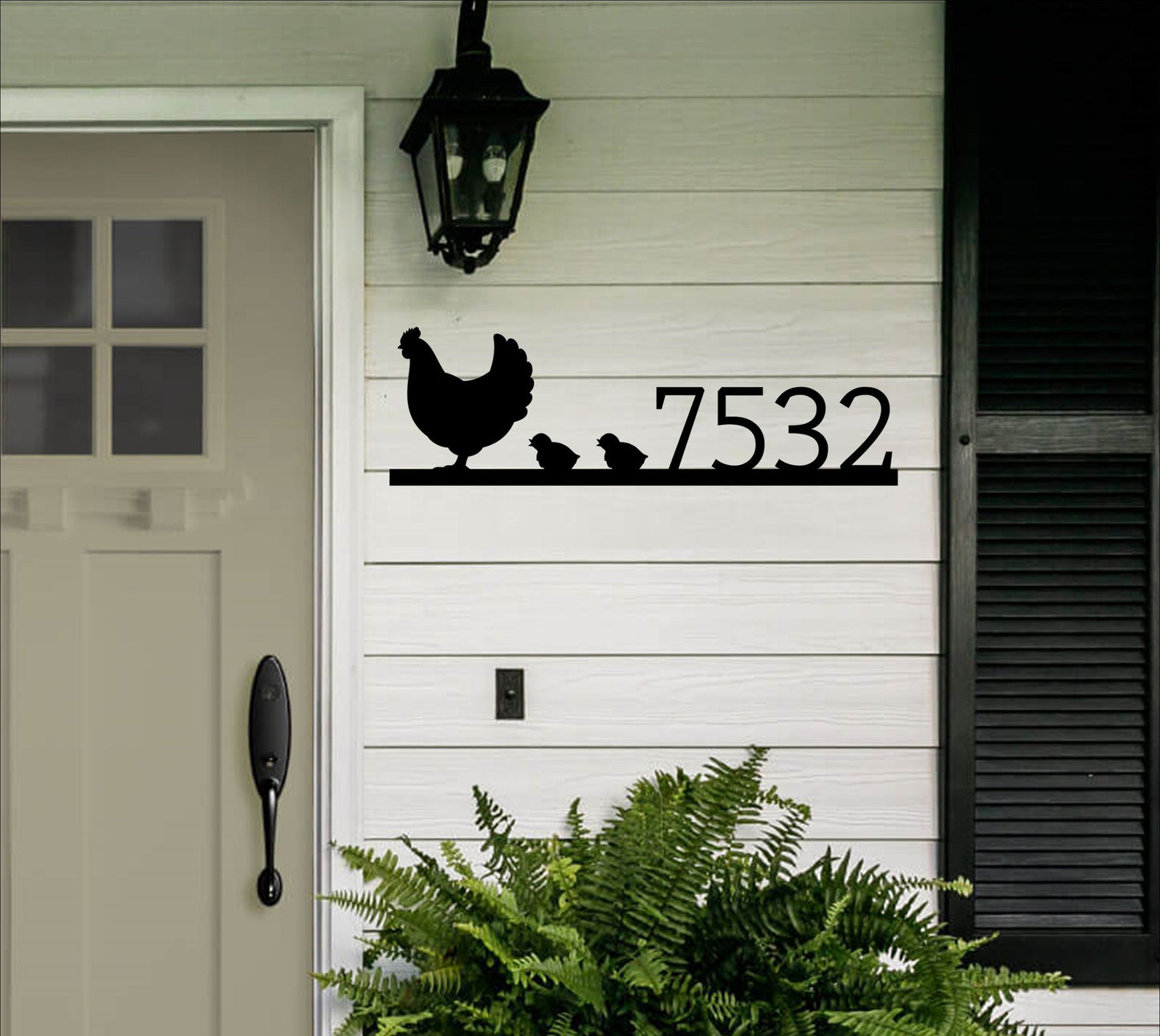 Custom Chicken With Baby Chicks Metal Sign - Custom Metal Address Sign - Metal Farm Signs - Farmer Gifts