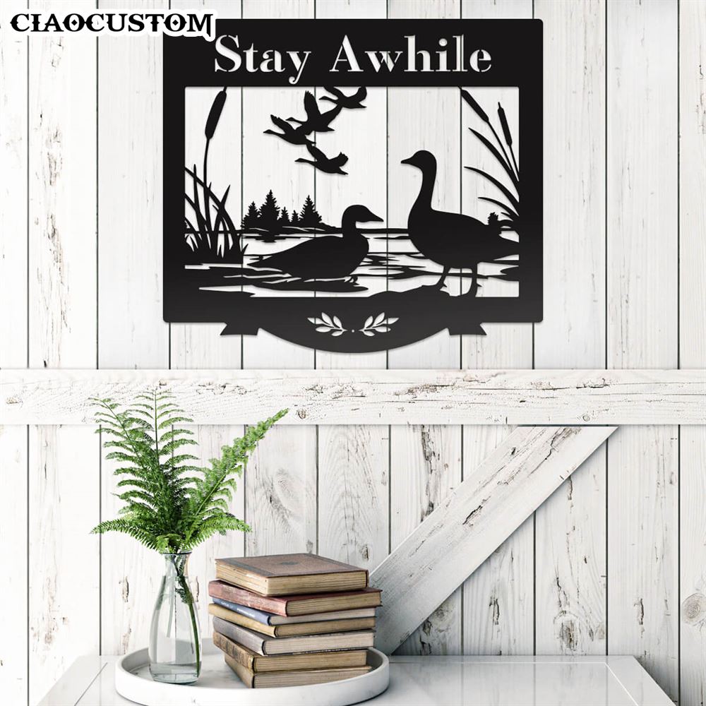 Custom Duck Pond Metal Sign - Duck Pond Monogram - Gift For Duck Lover