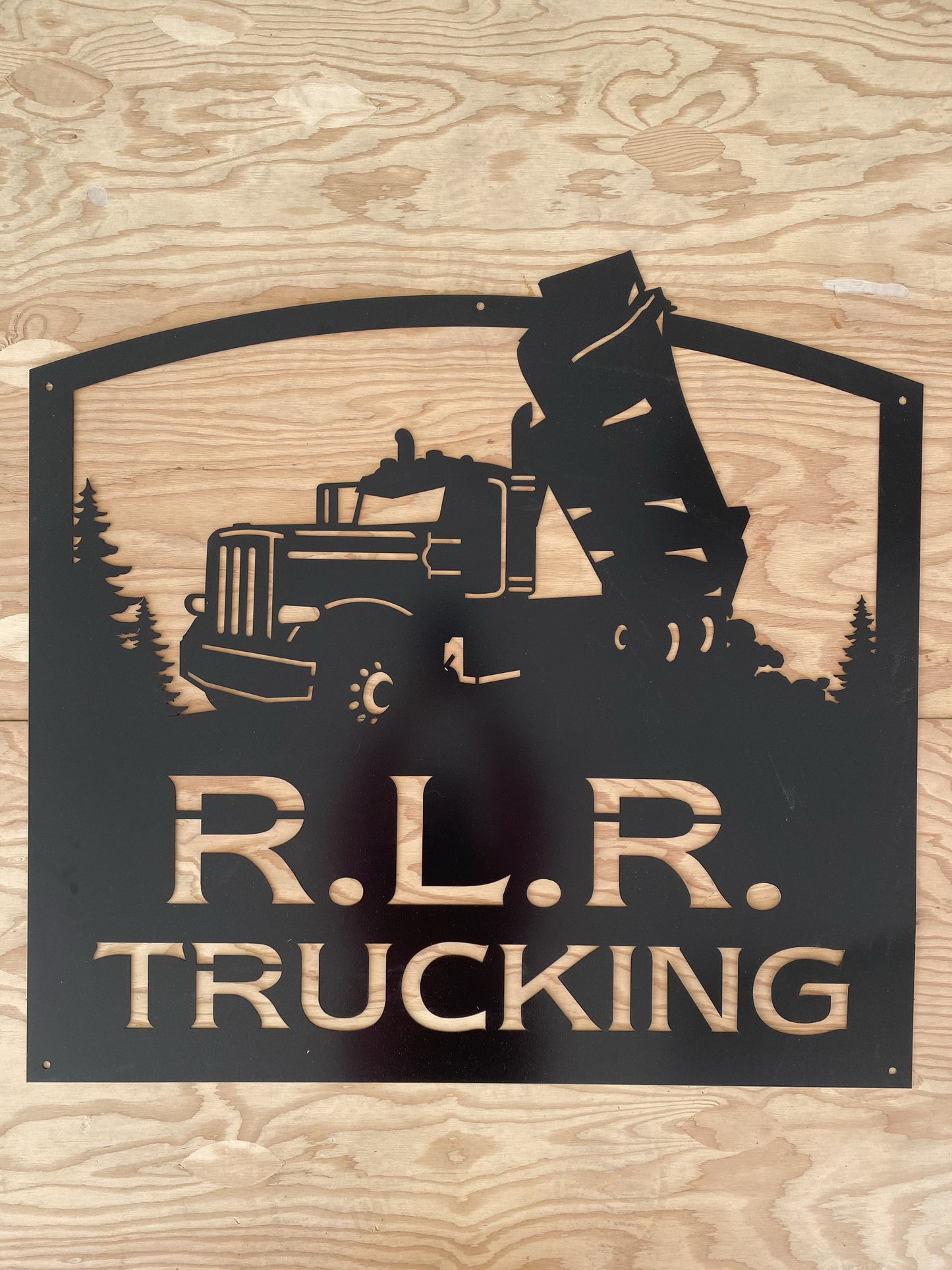 Custom Dump Truck Pete Metal Sign - Metal Decor Wall Art - Heavy Equipment Operator Gifts