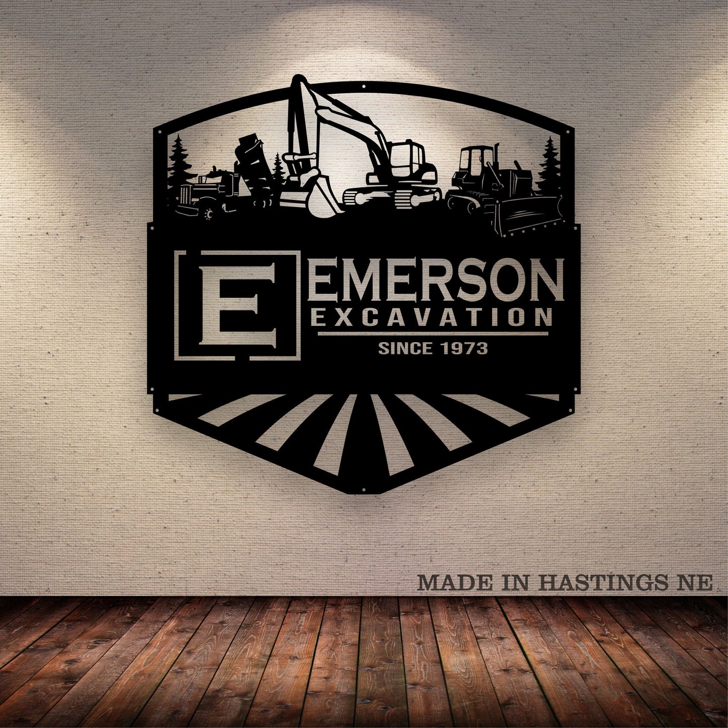 Custom Excavator Dump Truck Dozer Vehicle Metal Sign - Metal Decor Wall Art - Heavy Equipment Operator Gifts