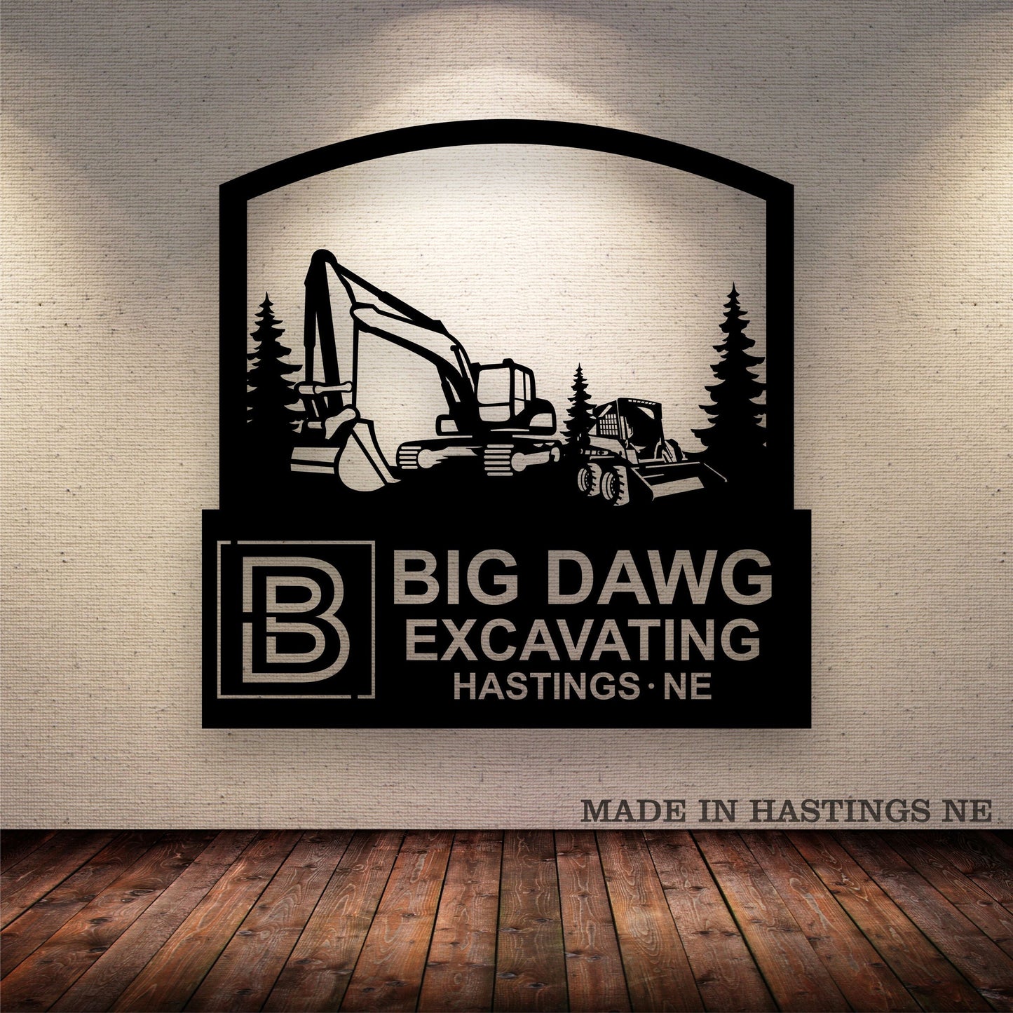 Custom Excavator Loader Vehicle Wheels Metal Sign - Metal Decor Wall Art - Heavy Equipment Operator Gifts